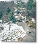 Mountain Creek Melting Snow And Ice As Everything Melts With War Metal Print