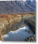 Mountain Reflections In Fall Metal Print