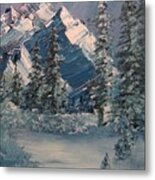 Mountains In Winter Metal Print