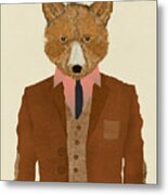 Mr Fox Metal Print