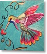 Multicolored Hummingbird Metal Print