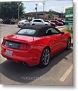 Mustang Gt 5.0 Convertible - Brasília Metal Print