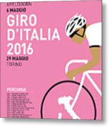 My Giro Ditalia Minimal Poster 2016 Metal Print