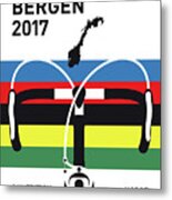 My Road World Championships Minimal Poster 2017 Metal Print