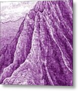 Na Pali Cliffs Purple Metal Print