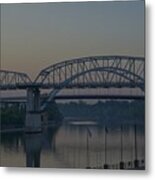 Nashville Bridges At Sunrise Metal Print