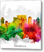 Nashville Tennessee Cityscape 12 Metal Print