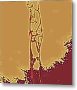 Native American Indian Boy With Bandaged Arm Metal Print