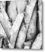 Natures Abstract Black And White Metal Print