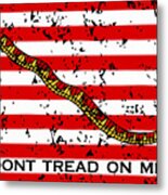 Navy Jack Flag - Don't Tread On Me Metal Print