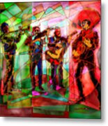 Neon Mariachi Metal Print