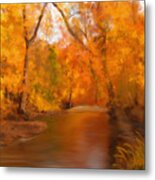 New England Autumn In The Woods Metal Print