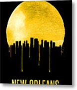 New Orleans Skyline Yellow Metal Print