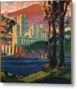 New York Central Lines - West Point - Retro Travel Poster - Vintage Poster Metal Print