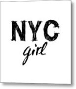 New York City Girl Metal Print