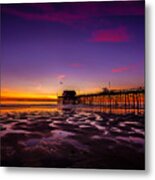Newport Pier Sunset Metal Print