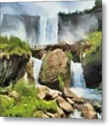 Niagara Falls Cave Of The Winds Metal Print