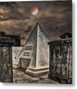 Nicholas Cage's Pyramid Tomb - New Orleans Metal Print