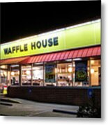 Night At Waffle House Metal Print