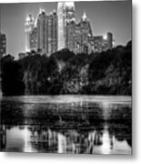 Night Atlanta.piedmont Park Lake. Metal Print
