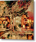 Night Light Warm Metal Print