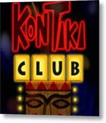 Nightclub Sign Rays Kon Tiki Club Metal Print
