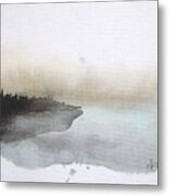 Nightfall On The Lake Metal Print