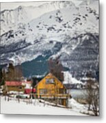 Nordbotn Village House Troms Norway Metal Print
