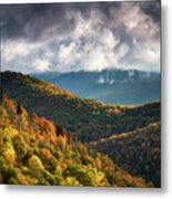 North Carolina Mountains Asheville Nc Autumn Sunrise Metal Print