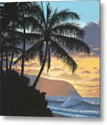 North Shore Sunset Metal Print