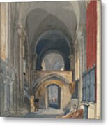 Norwich Cathedral - Interior Of The North Aisle Of The Choir, Looking East Metal Print