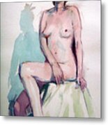 Nude With Cast Shadow Metal Print