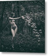 Nude Woman With Lots Of Bubbles Metal Print