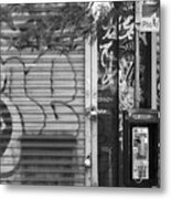 Nyc Graffiti Blk N Wht Metal Print