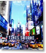 Nyc Times Square Text Times Square Metal Print