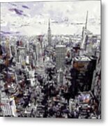 Nyc View From Rockefeller Center Metal Print