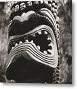Oahu Tiki Statue Metal Print
