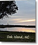 Oak Island Lighthouse Poster Metal Print