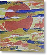 Obscure Orange Abstract Metal Print