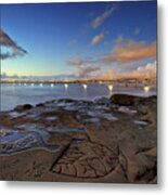 Ocean Beach Pier At Sunset, San Diego, California Metal Print
