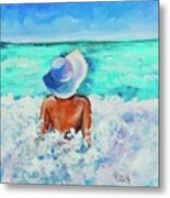 Ocean Frolicking Metal Print