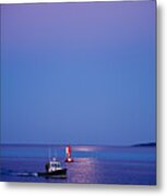 Ocean Moonrise Metal Print