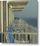 Ocean View Balconies - Melbourne Fl Metal Print