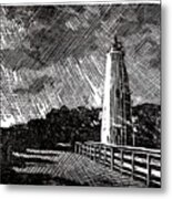 Ocracoke Island Lighthouse Ii Metal Print