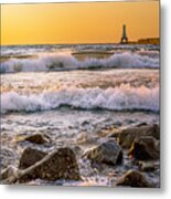 October Sunrise Vertical Metal Print