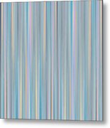 Soft Coastal Blue Stripes Metal Print