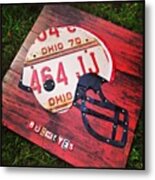 Ohio State #buckeyes #football Helmet - Metal Print
