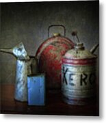 Oil And Kerosene Cans Metal Print