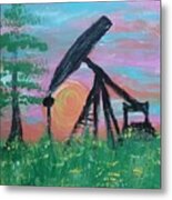 Oil At Sunrise Metal Print