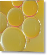 Oil Bubbles On Water Abstract Metal Print